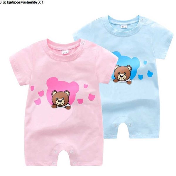 

baby summer newborn romper baby clothes girl rompers cotton short sleeve o-neck infant boys romper 0-24 months, Blue