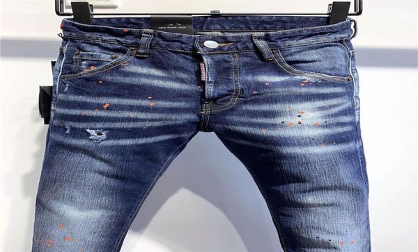 

ss20 new arrival brand designer men denim cool guy jeans embroidery pants fashion holes trousers italy size 4454 97036531361, Blue