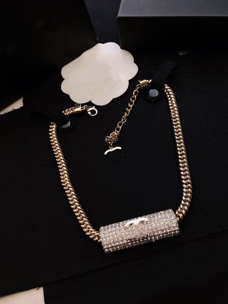 

high end luxury necklace channel pendant 100% silver fashion boutique designer necklace 18k gold women's jewelry xyfguet cughie