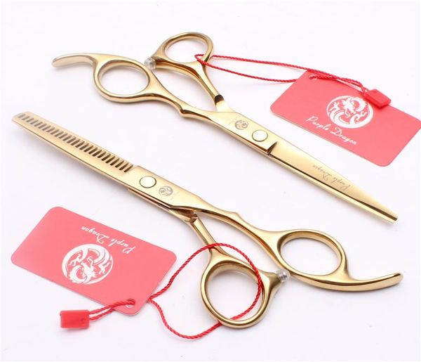 

z1005 55quot 440c purple dragon golden professional human hair scissors barber039s hairdressing scissors cutting or thinning9858357