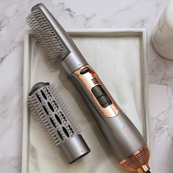 

upgrade your hair styling with this 2-in-1 electric hair dryer & comb