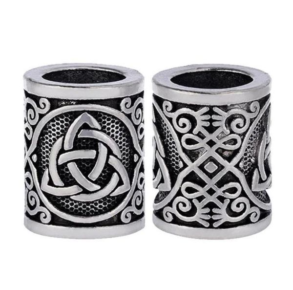 

5pc antique silver hair braid beard dreadlock beads rings tube viking rune charm pendant for diy necklace jewelry making279y4997965, Black