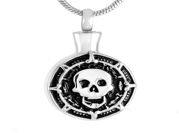 

pendant necklaces skull mini steem punk necklace for human gifts ashes cremation urn jewelry keepsake whole238k6634512, Silver
