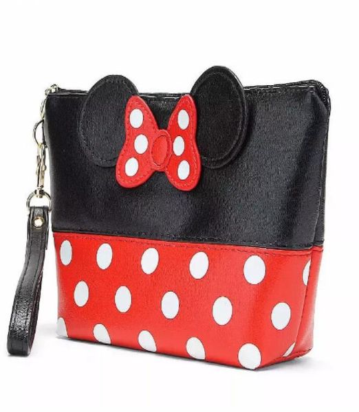 

cartoon bow makeup travel cosmetic bag case women zipper hand holding make up handbag organizer storage pouch toiletry wash bags5102215