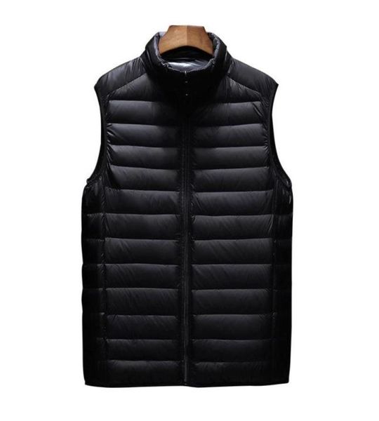 

men039s vests mens jacket sleeveless vest winter fashion male cottonpadded coats men stand collar thicken waistcoats clothing4959912, Black;white
