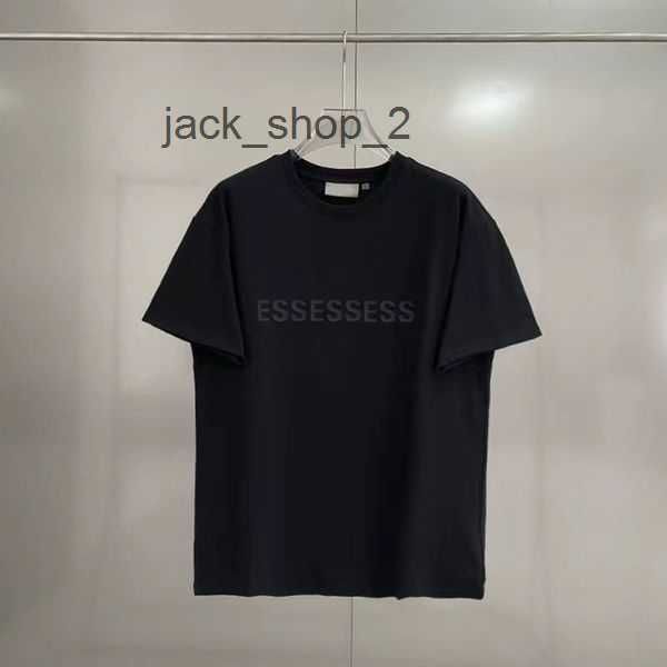 

men women essent t shirt designers essen casual shirts cotton jersey fabric tshirts essentail chest print fashion letter tees essentiel t-sh, White;black