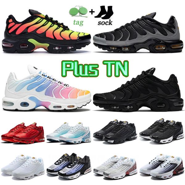 

2023 tn plus men running shoes since 1972 orange gradients lemon lime triple black white red royal blue metallic gold fresh men sports sneak