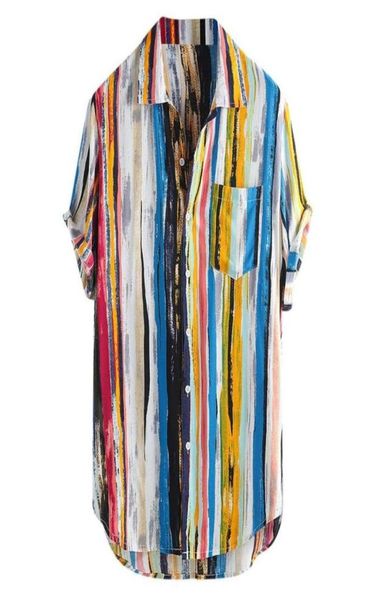 

new fashion summer mens casual multi color lump chest pocket short sleeve round hem loose shirts blouse9746636, White;black