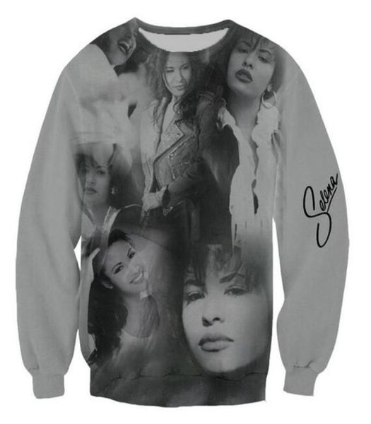 

fashion menswomans selena quintanilla siger funny 3d printing sweatshirt outfits hoodies plus size aa0553101661, Black