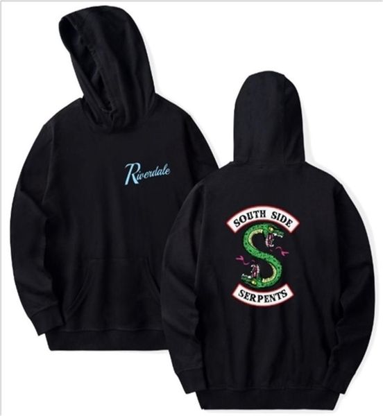 

serpents hoodie men women south side riverdale southside boys girls oversize sweatshirts pullover hoodies streetwear y2009151169330, Black