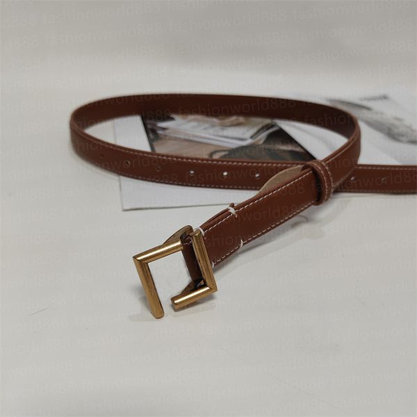 

2023 luxury designer women thin waist belt fashion all-match vintage waist trim width 2.5cm cinched waist with dress decorative belts, Black;brown