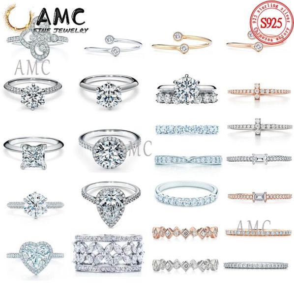 

stones zircon similar diamond shine ring jewelry version female with side couple gold s925 engagement gift to women6544718, Silver