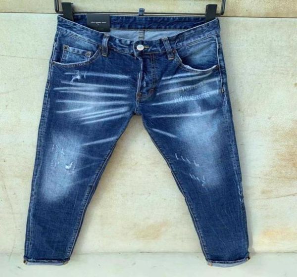 

2020 new brand of fashionable european and american men039s casual jeans highgrade washing pure hand grinding quality optim97840013838404, Blue