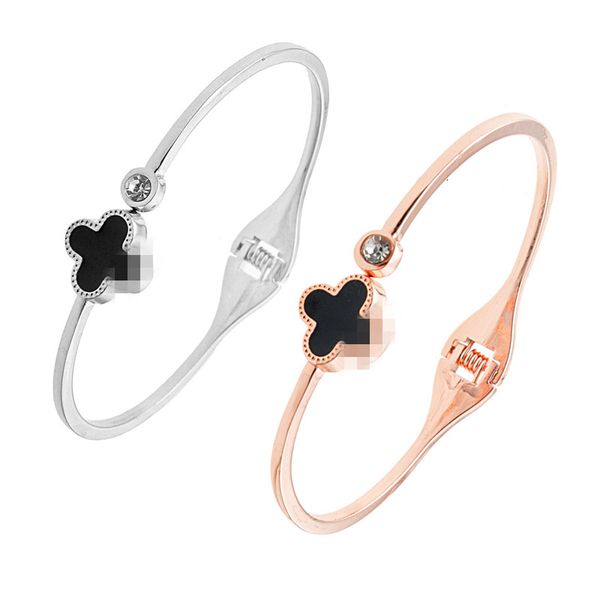 

bracelet designer fashion bracelet fashion classic clover bracelet 18k rose gold women's valentine's day engagement designer jewel, Golden;silver