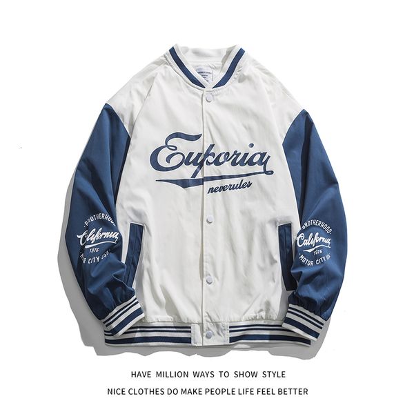 

womens jackets spring autumn thin light oversized loose baseball jacket mens bomber coat varsity boyfriend style couple 230809, Black;brown