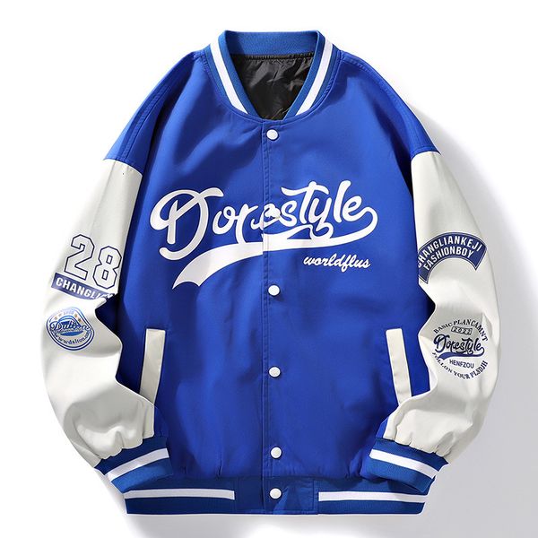 

mens jackets klein blue standup collar jacket youth spring and autumn couples for men american baseball suit male 230810, Black;brown