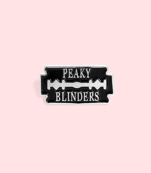 

razor blade design enamel pins peaky blinders brooches badges fashion lapel pins gift for friends whole3443424, Gray