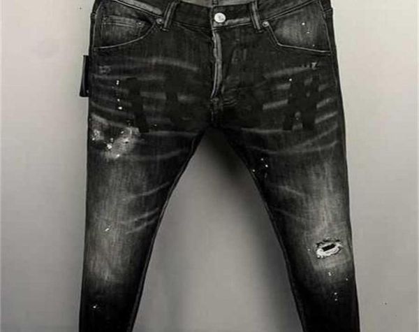

men's jeans 2022 fw 23ss luxury brand designer d2 men denim uare embroidery pants fashion holes trousers mens clothing us size 28-38 2w, Blue