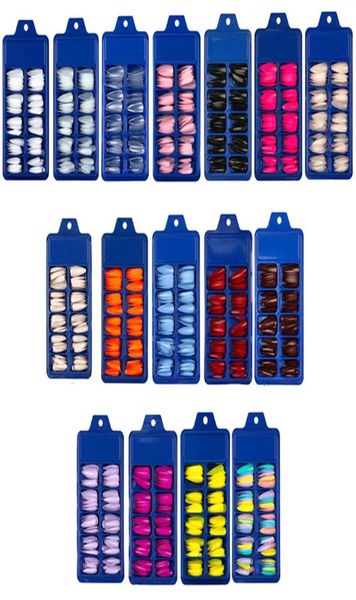 

100pcs box fake nail press on long ballerina extra long stiletto false nail tips acrylic gel salon half cover diy tools jewelry2973736535, Red;gold