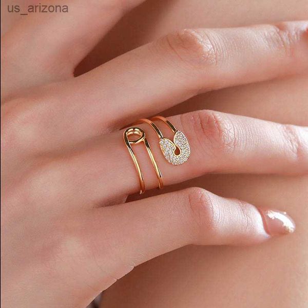

classic zircon pin twist rings for women stainless steel pin twisted finger ring wedding aesthetic jewelry gift bague femme l230620, Silver