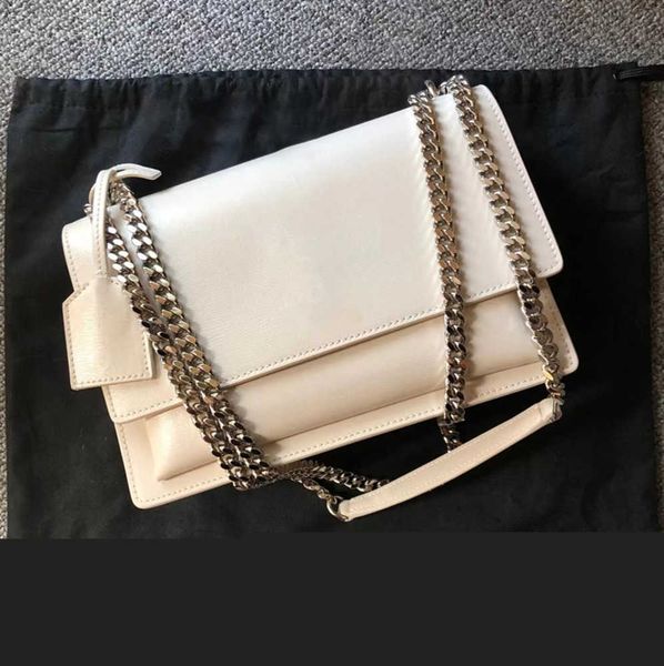 

clutch flap luxury designer sunset tote bag shoulder woc smooth leather metal fittings envelope metal sign handbag with key ring chain women