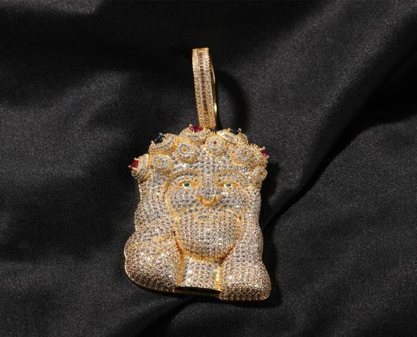 

hip hop large person pendant necklace bling zircon real white gold plated jewelry6206274, Silver