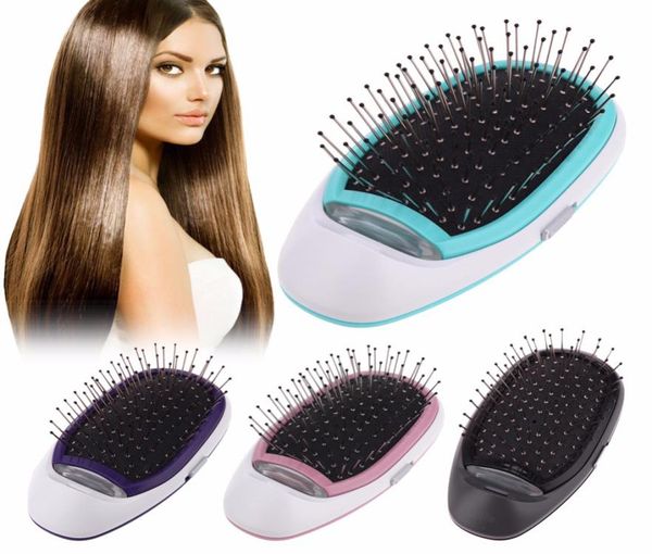 

electric hairbrush portable negative ions hair comb brush hair modeling styling magic hairbrush8757604, Silver