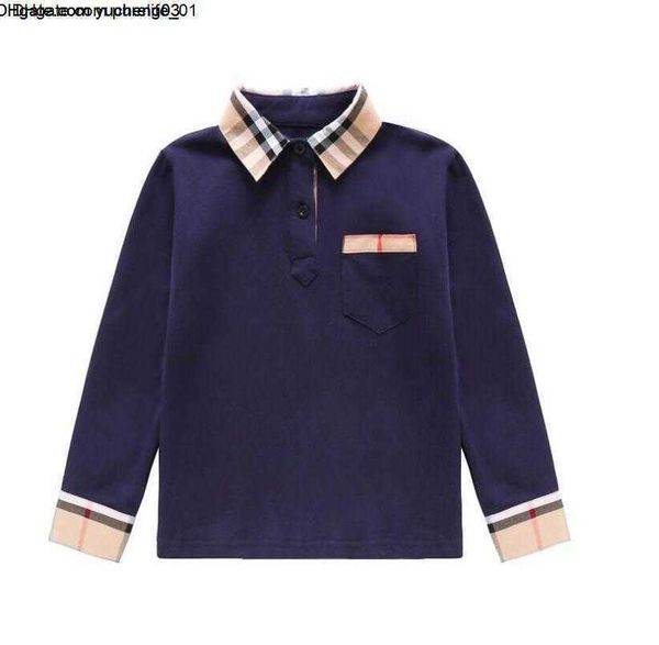 

spring autumn baby boys t-shirts turn-down collar kids long sleeve t-shirt cotton children plaid shirt boy shirts, Blue