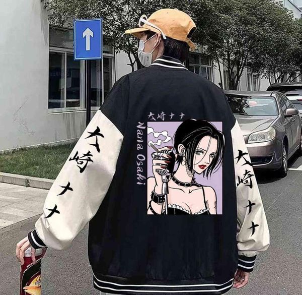 

japanese anime woman jacket nana osaki sweatshirt kawaii nana graphic harajuku sweatshirt coat y11214925960, Black