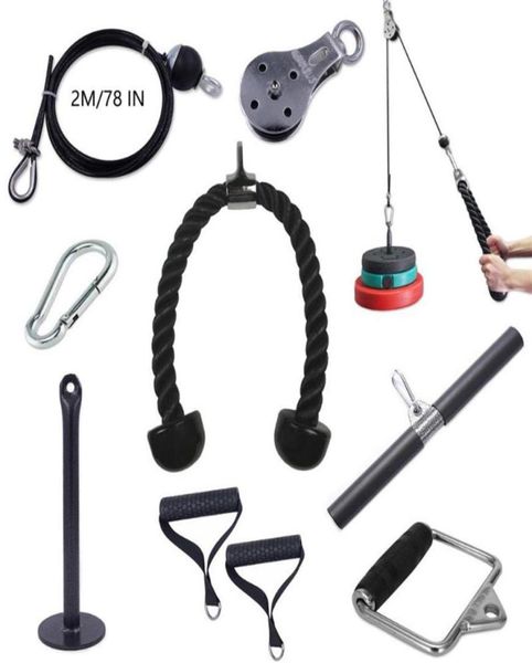 

fitness home gym cable machines attachment crossfit bodybuilding muscle strength training workout accessories tricep excercise263s9725051