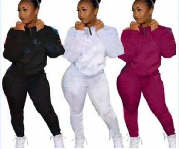 

women jogger suit plus size 2x outfits fall winter tracksuits pullover hoodiespants two piece set casual sportswear letter sweats7930011, Gray