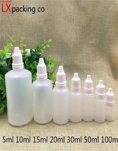 

100pcs 5ml 10ml 15ml 20ml 30ml 50ml 100ml plastic perfumes empty packaging water bottles dropper small container high qualtity5168203