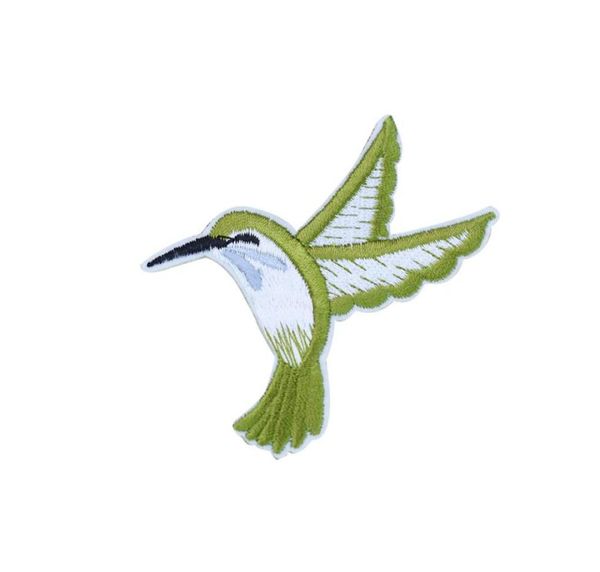 

10 pcs green bird patches for clothing bags iron on transfer applique patch for jeans sew on embroidery patch diy3623221, Black
