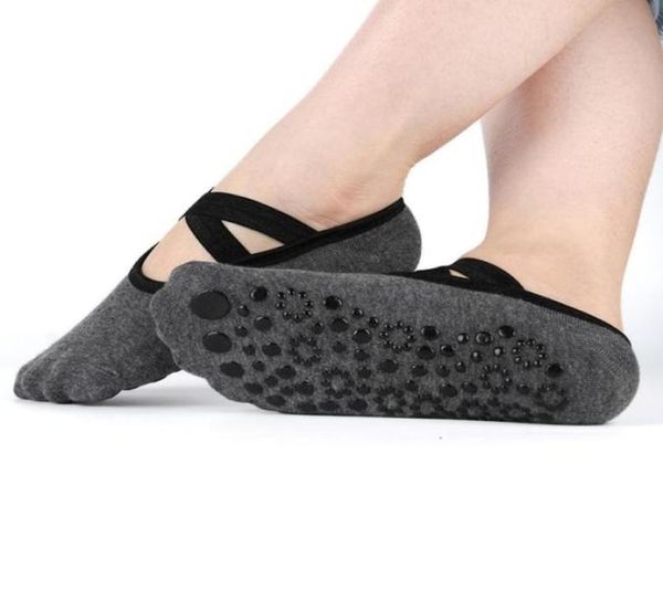

women nonslip yoga socks for backless fitness pilates breathable ballet foot scoken ladies sport gym sock dance slippers25738804536098, Black