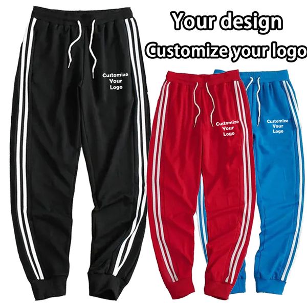 

mens pants customized fitness sweatpants casual soft sports jogging 230809, Black