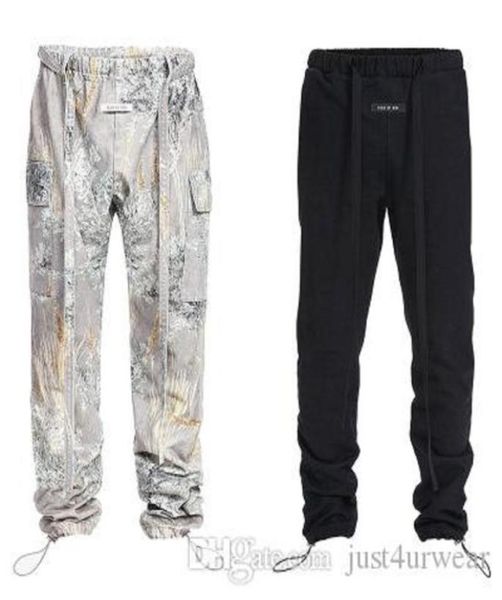 

mens fashion brand cargo pants casual hip hop sport full length drawstring straight pants male fashion clothing9545289, Black