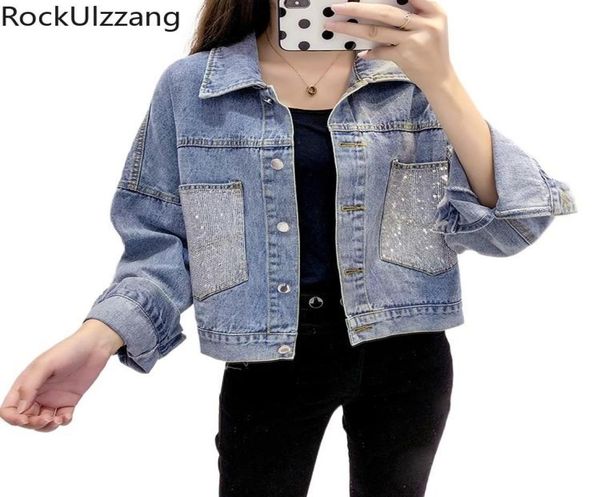 

drilling rhine pocket fashion casual single breasted button up jean jacket denim coat women fall plus size windbreaker women's jackets4, Black;brown