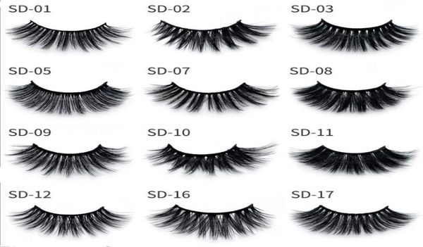 

3d mink false eyelash 100 real siberian full strip fake eyelash long individual soft natural thick lashes extension 17styles3522557