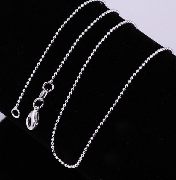 

100pcs lot 925 sterling silver ball bead chains necklace chains jewelry 16307882377