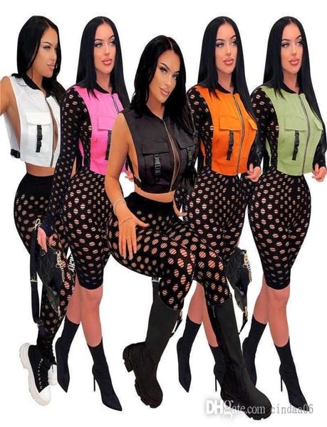 

2022 designer jacket for women vests sleeveless summer crop solid cardigan casual tank 750117, Black;white