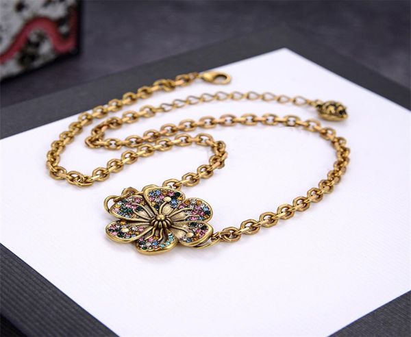 

luxury diamond pendant animal head link necklace designer letter seal pendants for ladies cocktail party accessories2930957, Silver