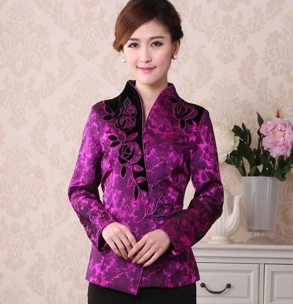 

women039s jackets middleaged and elderly mother jacket coat chinese costume longsleeved women hanfu clothes cheongsam5968437, Black;brown