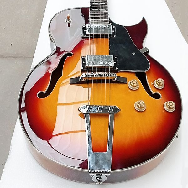 

vintage sunburst es175 thick fully hollow body jazz electric guitar