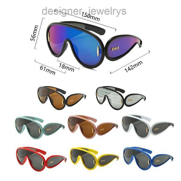 

designer sunglasses luxury sunglass acetate fiber wave mask mens uv400 outdoor beach goggle glasses anagram on the feet triple lens sunglass, White;black