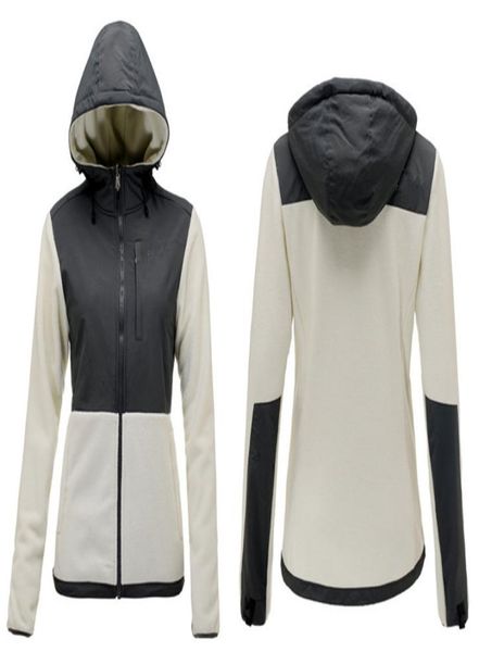 

new women hooded north denali fleece apex bionic jackets outdoor windproof waterproof casual softshell warm face coats big size s6216793, Black;brown