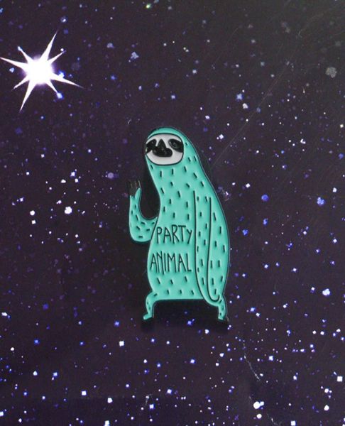 

cartoon sloth party animal lapel pins badges brooches men women girls kawaii funny sloth animal jewelry accessories5717268, Gray