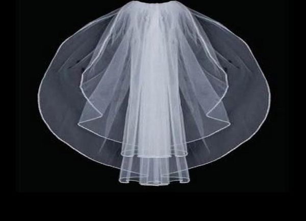 

silver opaque designer beaded edge wedding veil 045012345666517
