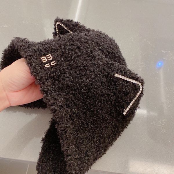 

miu hats luxurys designers knitted beanie autumn and winter cashmere hat street trend soft touch letter solid color temperament fashion warm, Blue;gray