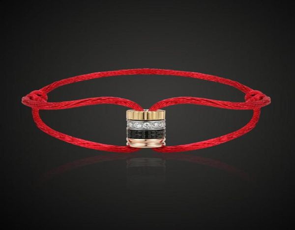 

yahan jewelry luxury stainless steel boucheren different silk string hand make bracelet four color zircon ring fashi41357551636204, Golden;silver