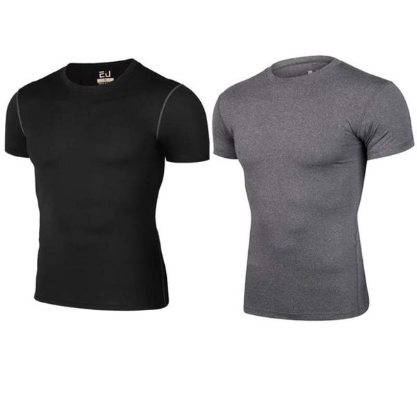 

eu men039s compression shirt running base layer short sleeve 9474534, Gray
